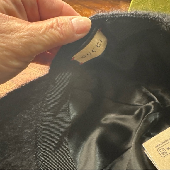 Gucci Black Mohair Baseball Hat NWT - Picture 4 of 7